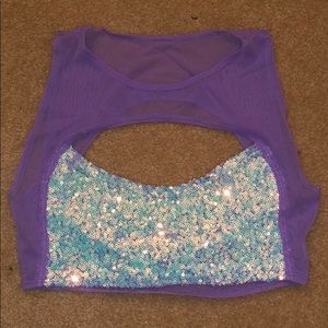 J Valentine Sparkle Fantasy Cutout Top